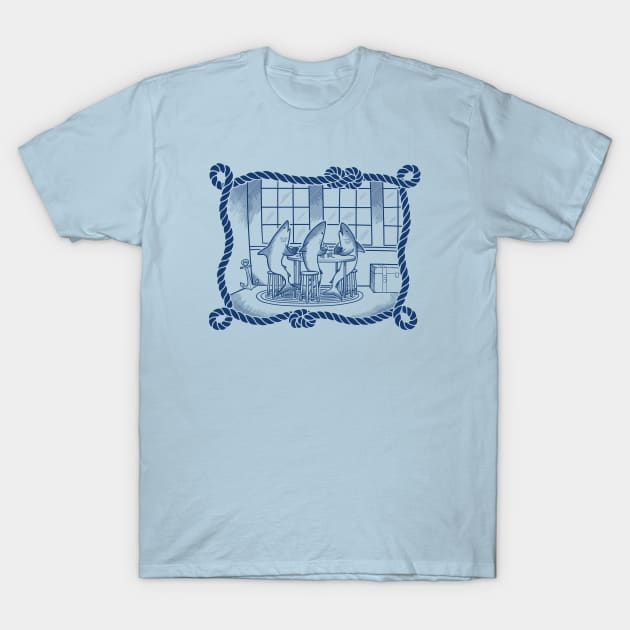 Card Sharks (Blue) T-Shirt by AshTulio